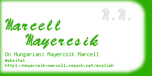 marcell mayercsik business card